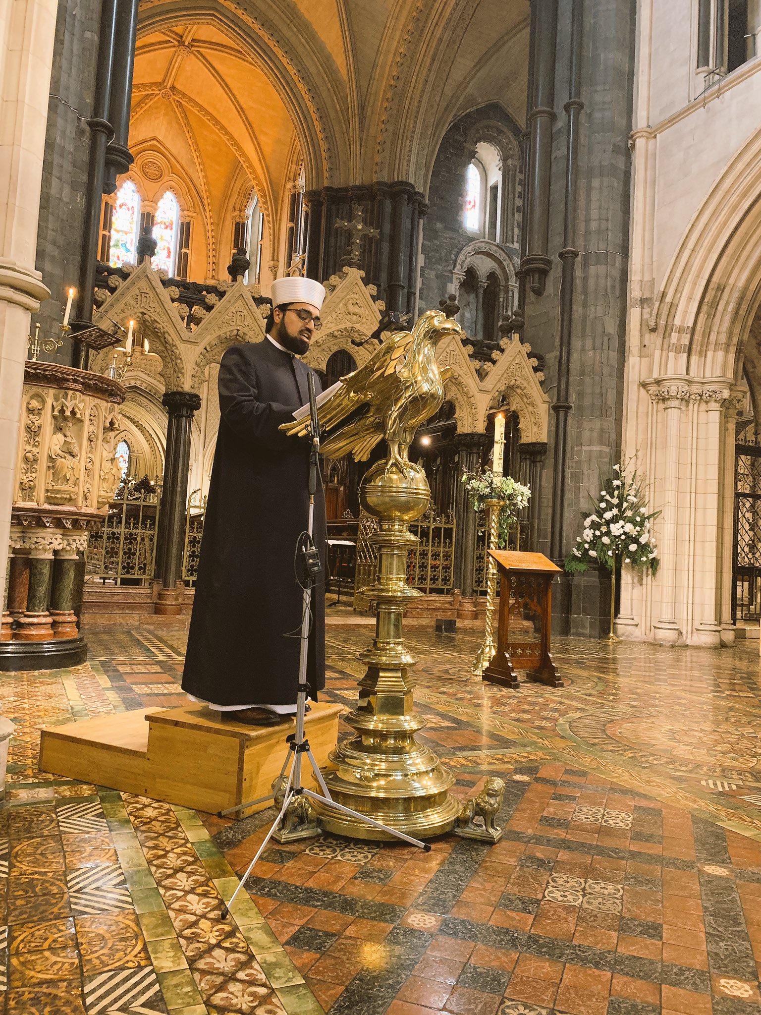Chief Imam addresses the Christchurch Cathedral on Sunday 28th April